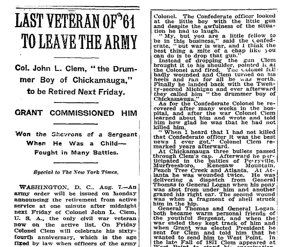 ​A New York Times article from Aug. 18, 1915