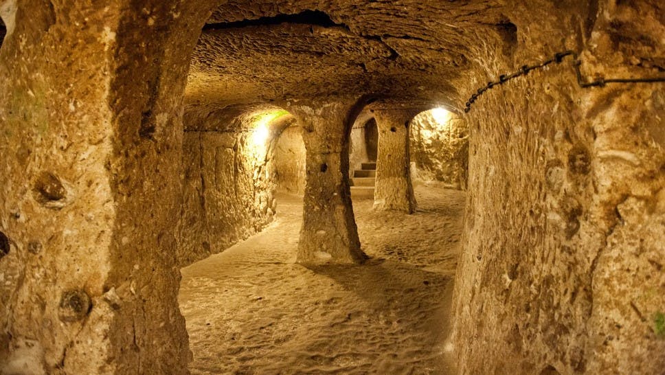 Another large room deep underground in the city of Derinkuyu
