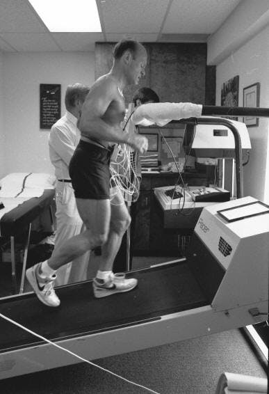 Clarence Bass Treadmill Cooper Clinic by Justin Joseph 1989
