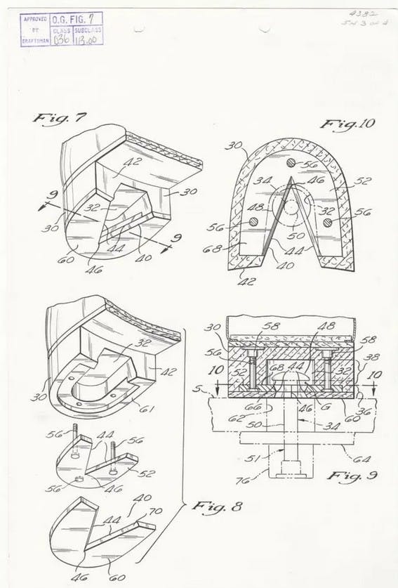 Diagrams from Michael Jackson's patent for the Anti-Gravity shoes