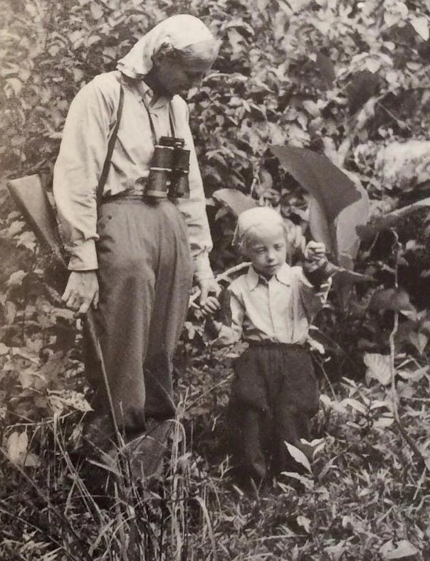 Four year old Juliane with her mother Maria Koepcke who was seated with her in the plane. 