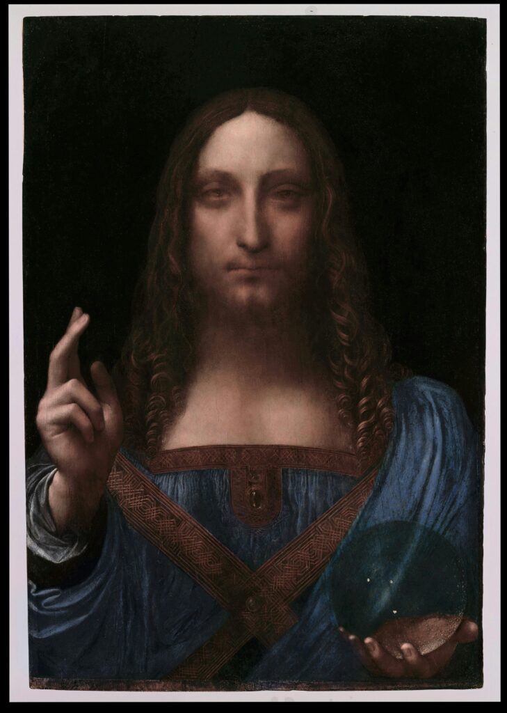 Fully restored Salvator Mundi by Leonardo da Vinci
