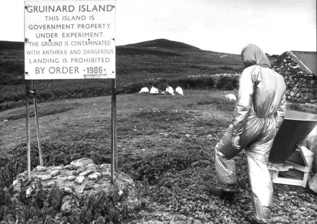 Gruiard Island also now dubbed 'Anthrax Island'. Photo taken in 1986 (via The Scotsman)
