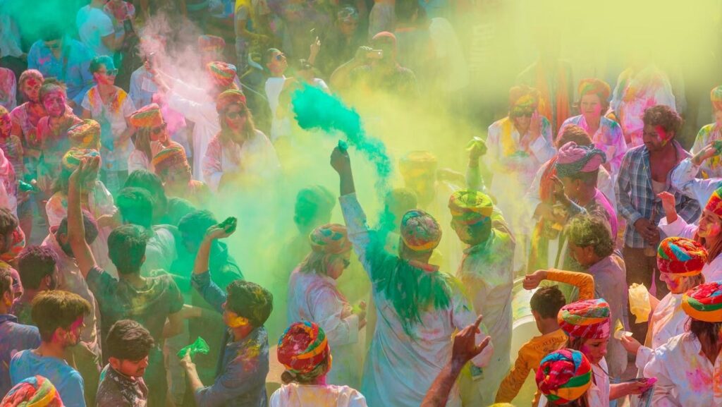 Holi festival of color in India​
