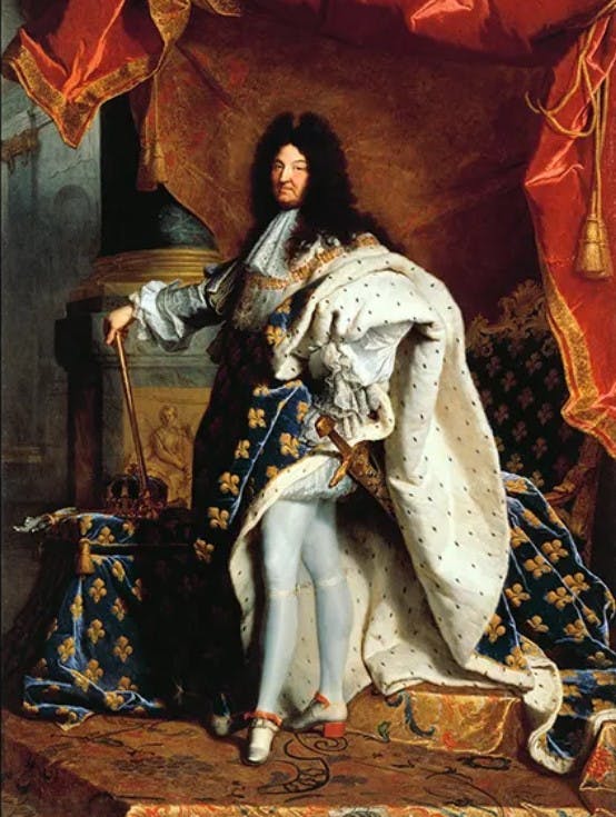 "Louis XIV, King of France" by Hyacinthe Rigaud. via Wikimedia Commons​
