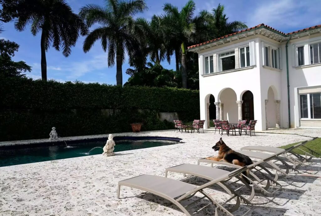 Lounging at the pool 