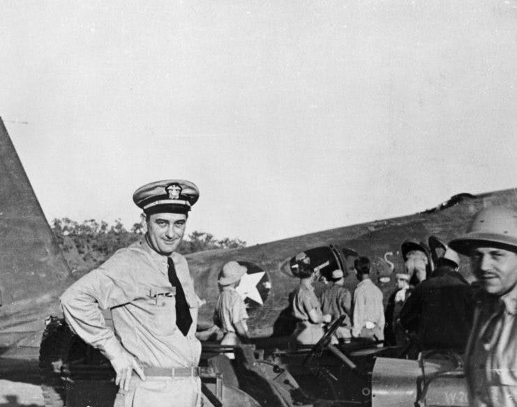 Lyndon B. Johnson (LBJ) as a naval officer.
(Photo Credit: Fotosearch / Getty Images)