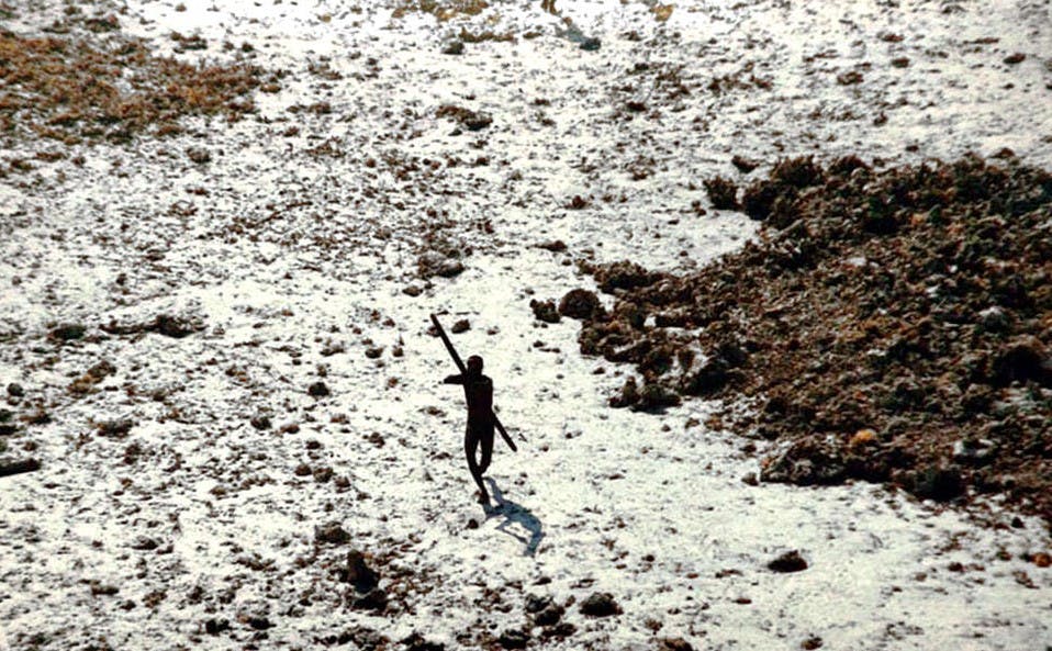 On the shore of Sentinel Island 