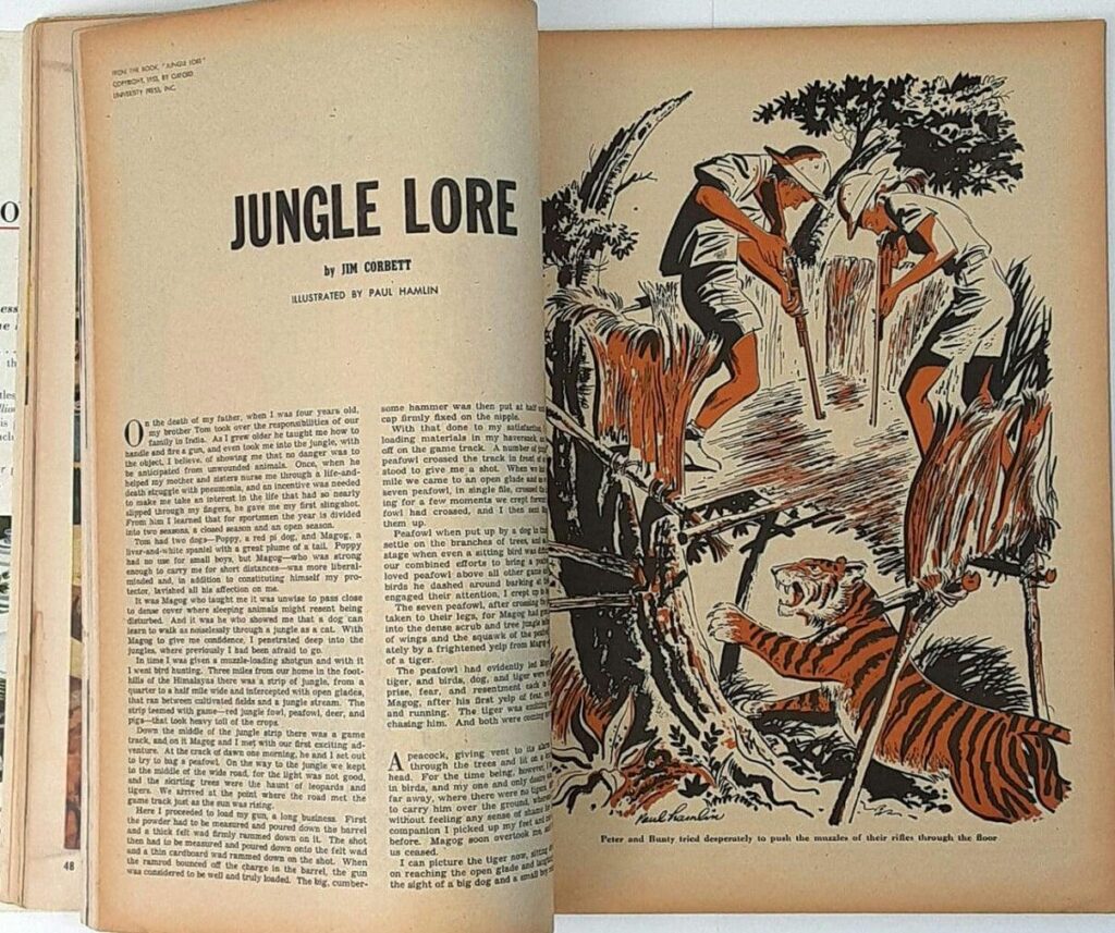 Pages from the book Jungle Lore by Jim Corbett
