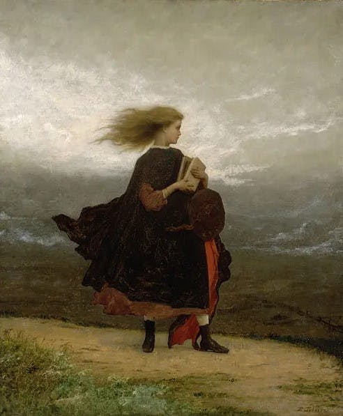 Painting: The Girl I Left Behind by Eastman Johnson, 1872, Smithsonian American Art Museum
