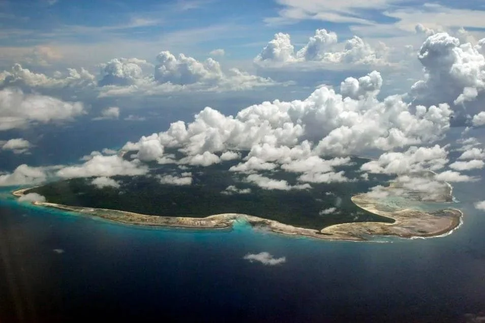 Sentinel Island seem from above 