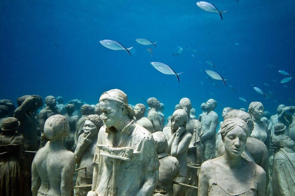 'Silent Evolution', by Jason deCaires Taylor. MUSA, Mexico 