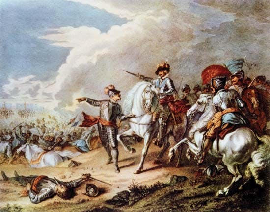 The Battle of Naseby where the Parliamentarian army won over the Royalists
