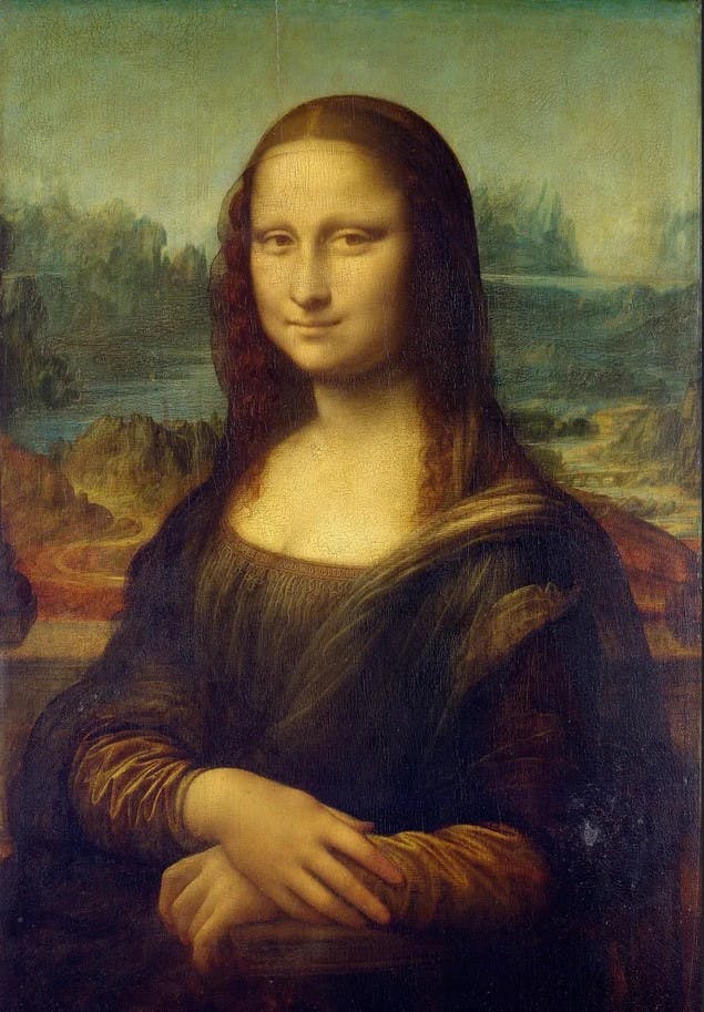 The Mona Lisa by Leonardo da Vinci. The most famous painting in the world.