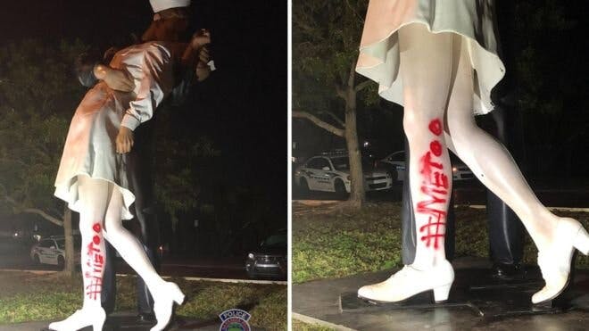The kissing sailor picture has come under scrutiny more recently, with many accusing the Mendonsa of assault. Photograph- Sarasota Police Department 
