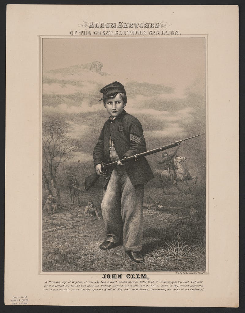 ​John Lincoln Clem Lithograph 1860