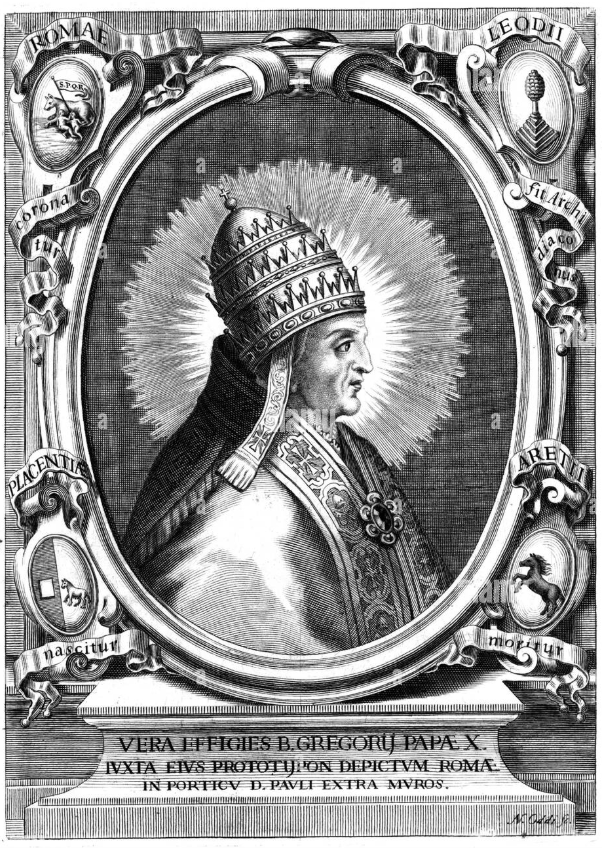 Teobaldo Visconti—crusader legate elected pope after the 3-year conclave